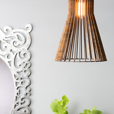 Modern Geometric Wooden Ceiling Lamp