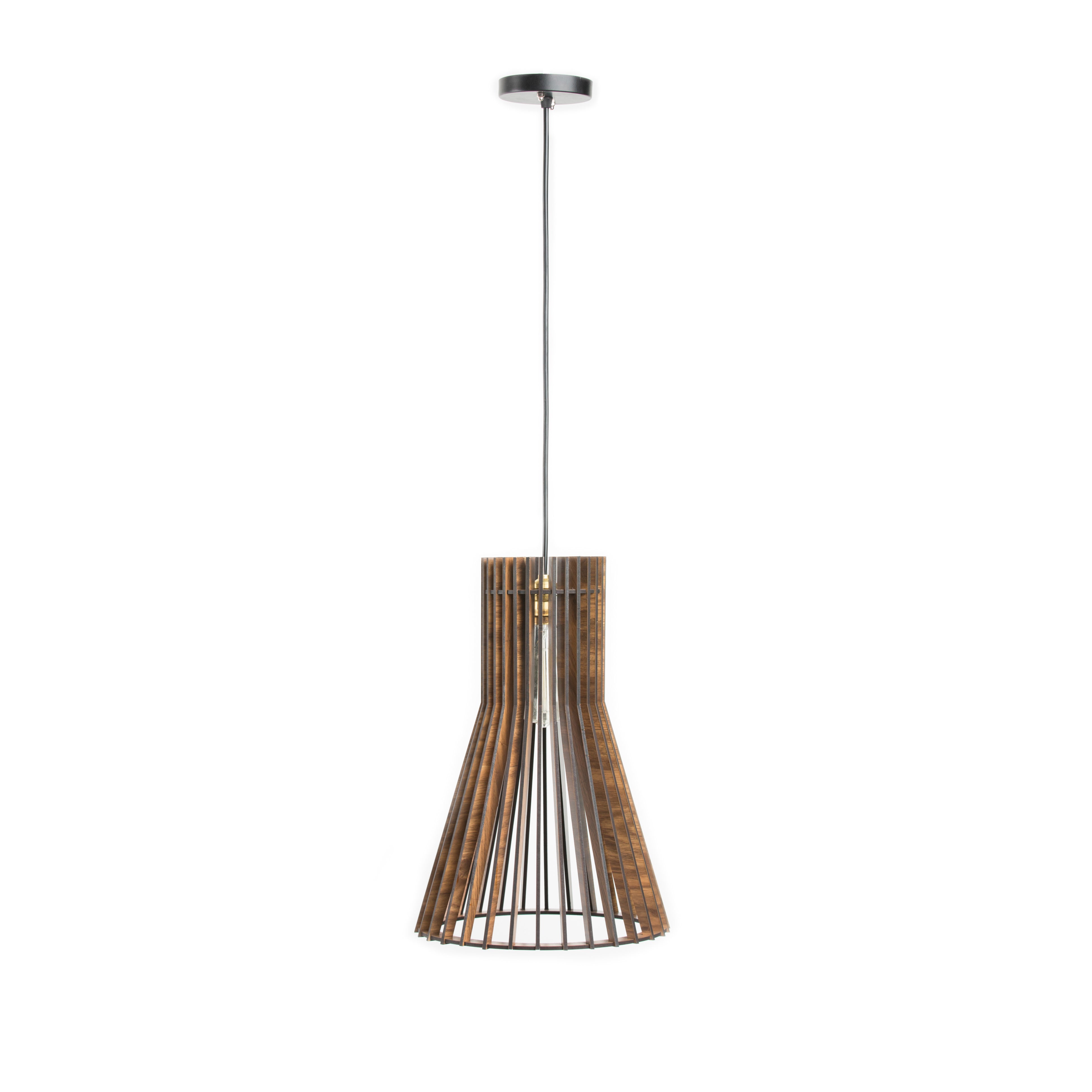 Modern Geometric Wooden Ceiling Lamp