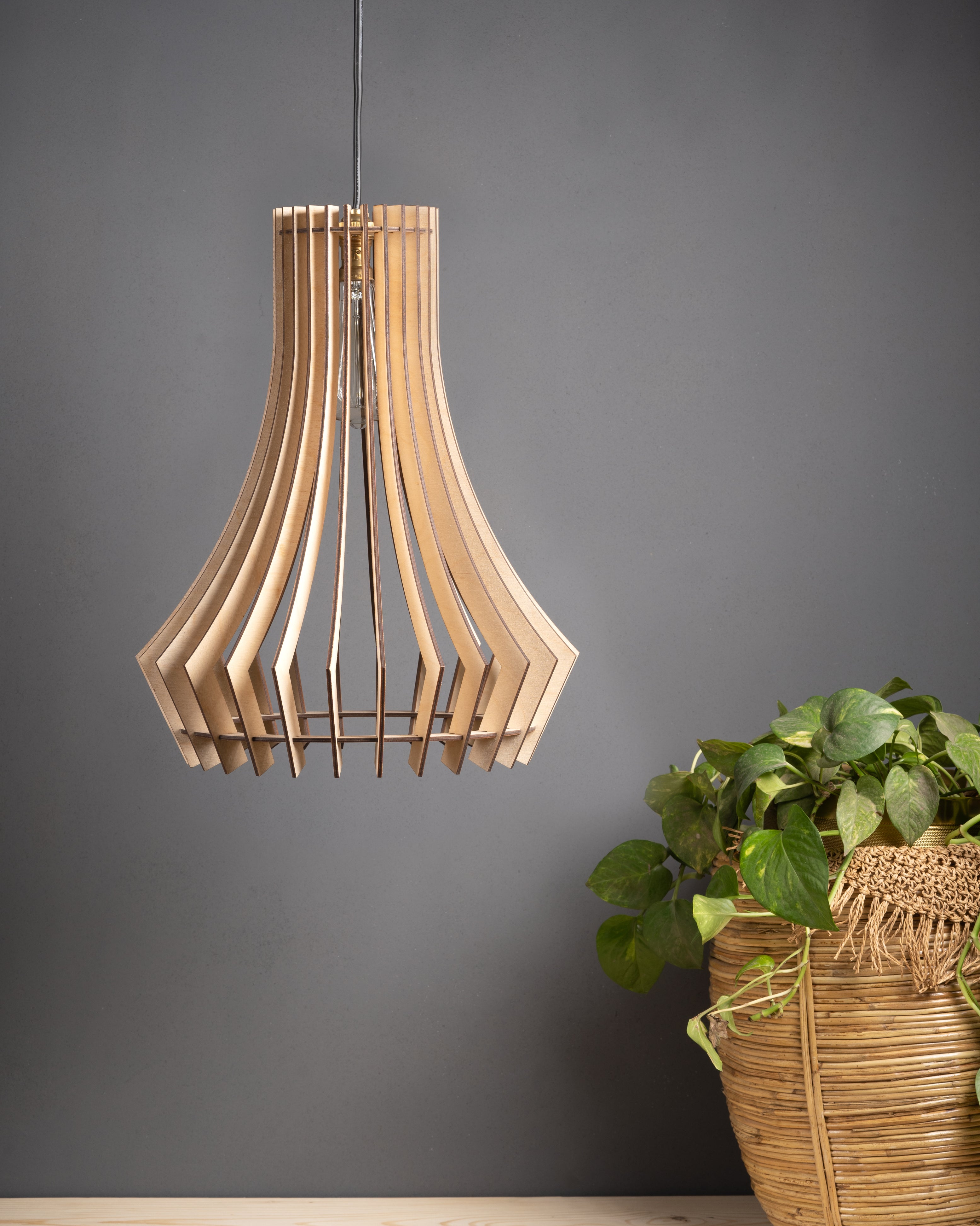 Bohem Birch Wood Pendant Lamp