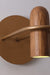 wall lamp small bedside living room wood metal mix brown wood gold wall sconce