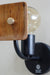 small wall lamp wooden wall sconce