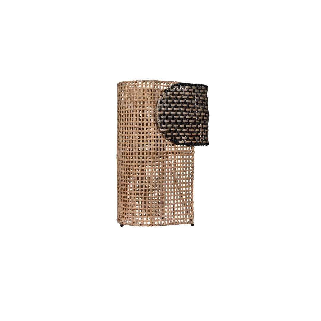 Aboi Cane Table Lamp - Natural / Cane and iron / L: 12.5’’ H: 16’’ - Lighting