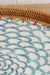 Abstract Designer Mother of Pearl Rattan Round Tray - Natural / Rattan - Decor