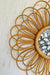 Abstract Designer Rattan Wall Decor With Mother of Pearls - Natural / Rattan and Mother of Pearl - Decor
