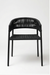 Adorn Charcoal Chair Set Of 2 - Black / 54 x 58 x 75 In cms / Mild Steel and Weaving - Indoor Furniture