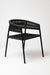 Adorn Charcoal Chair Set Of 2 - Black / 54 x 58 x 75 In cms / Mild Steel and Weaving - Indoor Furniture