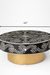 Aira Centre Table No. 21 - Black / Bone Inlay / Dia: 42’’ H: 18’’ - Indoor Furniture