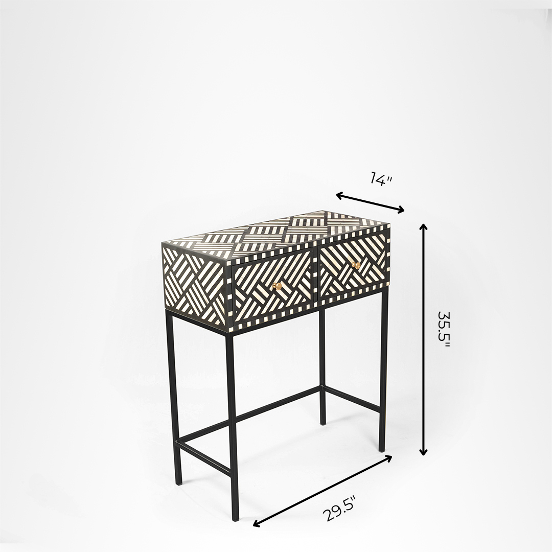 Aira Console - Black / L: 29.5’’ x B: 14’’ x H: 35.5’’ In Inches - console
