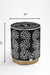 Aira Side Table No. 21 - Black / Bone Inlay / Dia: 18’’ H: 22’’ - Indoor Furniture