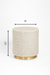 Aira Side Table No. 7 - W: 18’’ H: 20’’ / Grey and White / Bone Inlay and Brass - Indoor Furniture