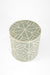 Aira Side Table No. 9 - W: 18’’ H: 20’’ / Sage Green and White / Bone Inlay - Indoor Furniture