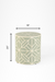 Aira Side Table No. 9 - W: 18’’ H: 20’’ / Sage Green and White / Bone Inlay - Indoor Furniture