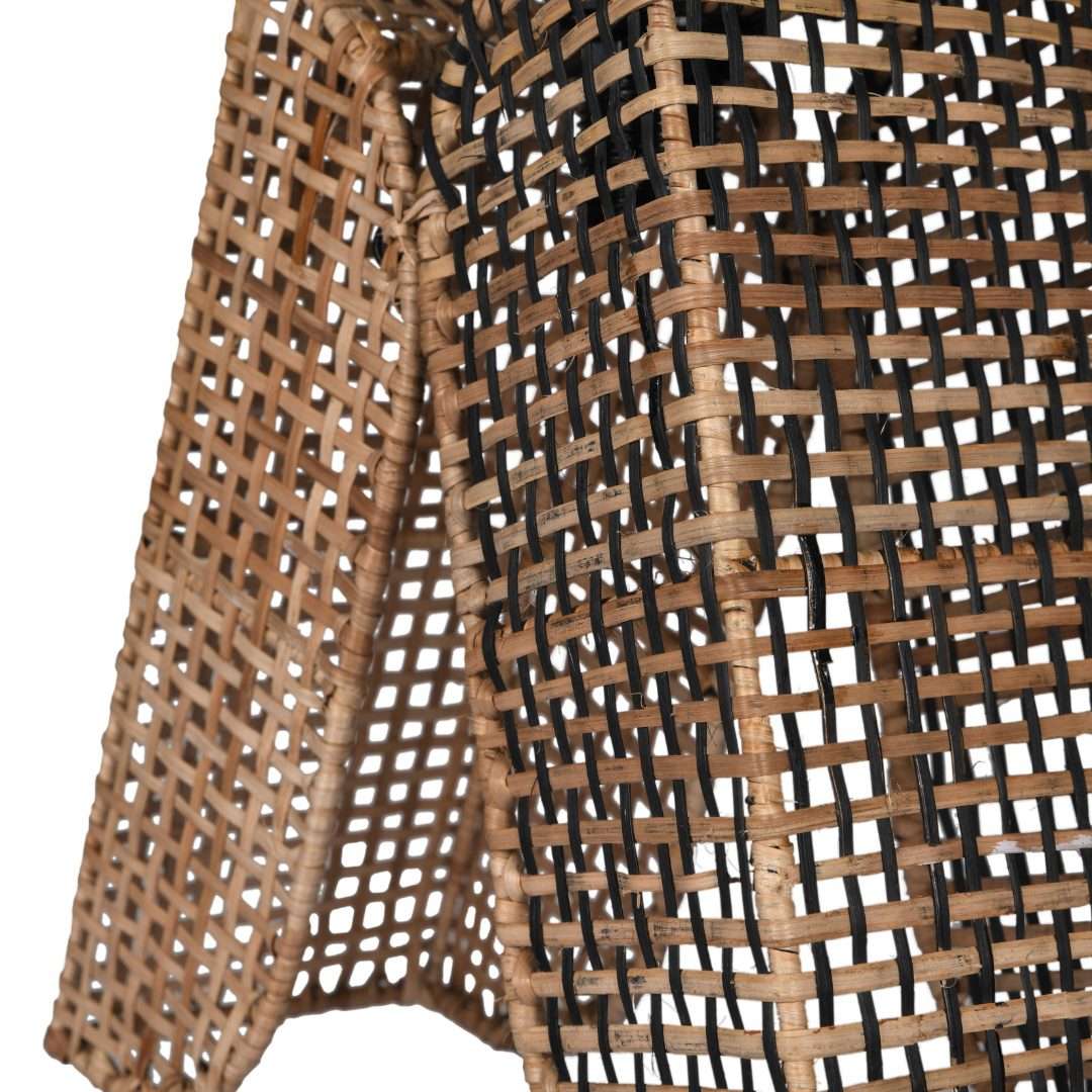 Akito Cane Pendant Lamp - Natural / Cane and iron / L: 12’’ H (Shade): 10’’ - Lighting