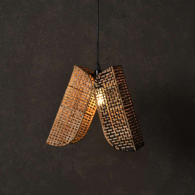 Akito Cane Pendant Lamp - Natural / Cane and iron / L: 12’’ H (Shade): 10’’ - Lighting