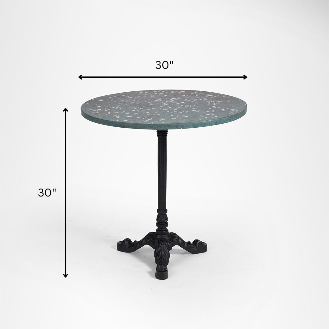 Alba Round Table - Cast Iron and Terrazzo - Outdoor Furniture