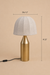 Alba Table Lamp - Dia 12” x H 22” / Brass plated Mild Steel, Fabric Shade - Lighting