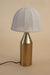 Alba Table Lamp - Dia 12” x H 22” / Brass plated Mild Steel, Fabric Shade - Table Lamps