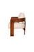 Aloa Teakwood Armchair - Brown / Teakwood; Fabric / L: 24’’ W: 25’’ H: 25’’; Seat Height: 18’’ - Furniture