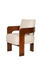 Aloa Teakwood Armchair - Brown / Teakwood; Fabric / L: 24’’ W: 25’’ H: 25’’; Seat Height: 18’’ - Furniture
