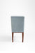 Alpine Dining Chair Set of 2 - W: 18.5’’ D: 22’’ H: 38’’ SH: 18’’ / Blue / Acacia Wood and Upholstered Fabric