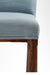 Alpine Dining Chair Set of 2 - W: 18.5’’ D: 22’’ H: 38’’ SH: 18’’ / Blue / Acacia Wood and Upholstered Fabric