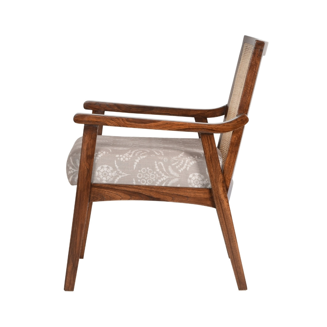 Ama Accent Chair - Teak (Brown) / Teakwood, cane / L: 23’’ W: 22’’ H: 34’’; Seat Height: 18’’ - Furniture