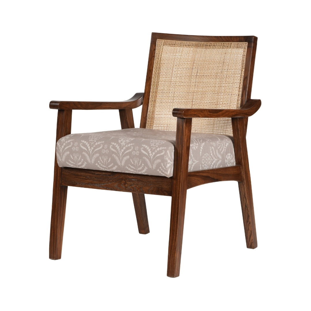 Ama Accent Chair - Teak (Brown) / Teakwood, cane / L: 23’’ W: 22’’ H: 34’’; Seat Height: 18’’ - Furniture