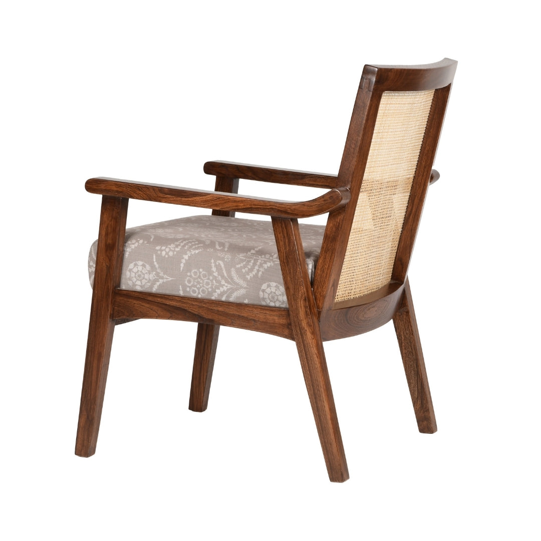 Ama Accent Chair - Teak (Brown) / Teakwood, cane / L: 23’’ W: 22’’ H: 34’’; Seat Height: 18’’ - Furniture