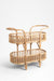 Amara Trolley - Biege / W: 41’’ D: 14.5’’ H: 35.5’’ / Cane - Decor