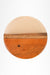 Amber Resin Wall Light - Small: Dia - 7 Inches / Wood & Resin / Walnut - Lighting