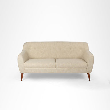 Amelia 3 Seater Sofa - Beige / Acacia Wood & Upholstered Fabric / W: 70 ’ D: 32.5’’ H: 33’’ SH: 18’’ - Indoor Furniture