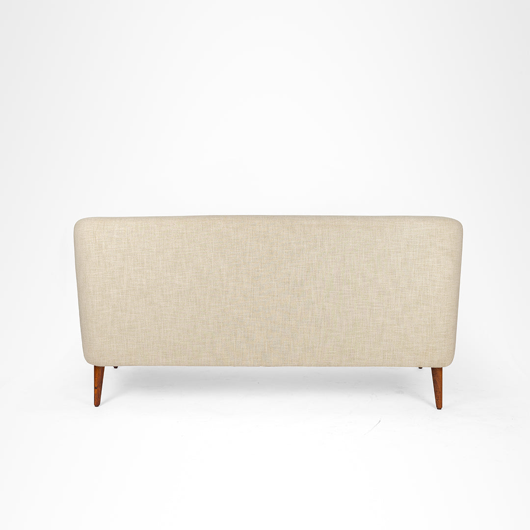 Amelia 3 Seater Sofa - Beige / Acacia Wood & Upholstered Fabric / W: 70 ’ D: 32.5’’ H: 33’’ SH: 18’’ - Indoor Furniture