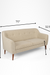 Amelia 3 Seater Sofa - Beige / Acacia Wood & Upholstered Fabric / W: 70 ’ D: 32.5’’ H: 33’’ SH: 18’’ - Indoor Furniture