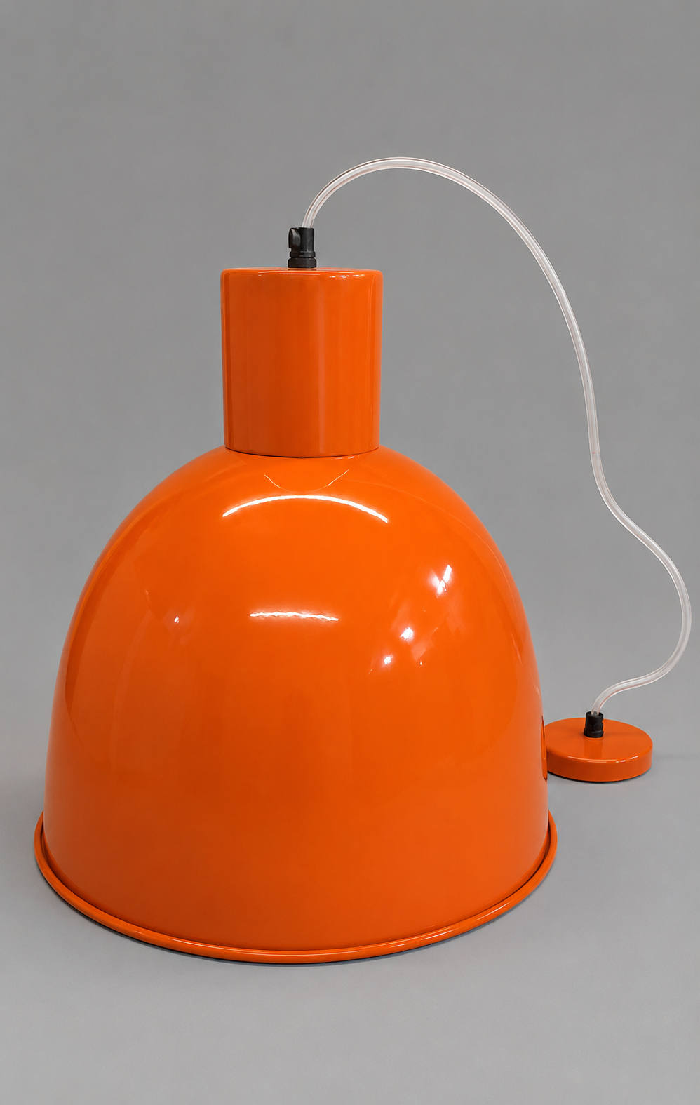 American-Urban Modern 14 Inch Fluorescent Orange Lamp - Fluorescent Orange / Diameter: 14 Inches, Height: 12 Inches