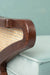 Amethyst Lounge Chair - W: 30’’ D: 32’’ H: 33’’ SH: 17’’ / Walnut and Blue / Acacia Wood Natural Cane and Upholstered