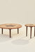 Amoeboid Table - Set of 2 - Natural / Accacia wood / Large: 102L X 102W X 41H and Small: 51L X 51W X 51 H In Cms