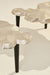 Amorphous Coffee Table - Set of 2 - Silver / Cast Aluminium / Large:90L x 74W x 33H and Small:75L x61W x 40H In Cms