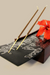 Angara Bidri - 290mm x 95mm x 50mm / Pine wood and Bidriware / Black and silver - Décor