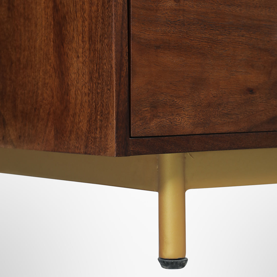 Arch Cabinet - L: 66’’ W: 18’’ H: 30’’ / Walnut / Acacia Wood - Indoor Furniture