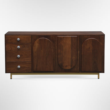 Arch Cabinet - L: 66’’ W: 18’’ H: 30’’ / Walnut / Acacia Wood - Indoor Furniture