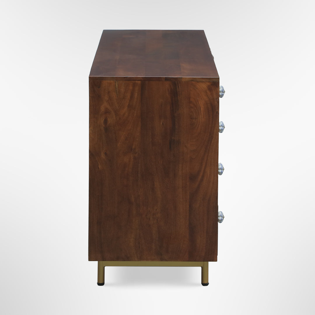 Arch Cabinet - L: 66’’ W: 18’’ H: 30’’ / Walnut / Acacia Wood - Indoor Furniture