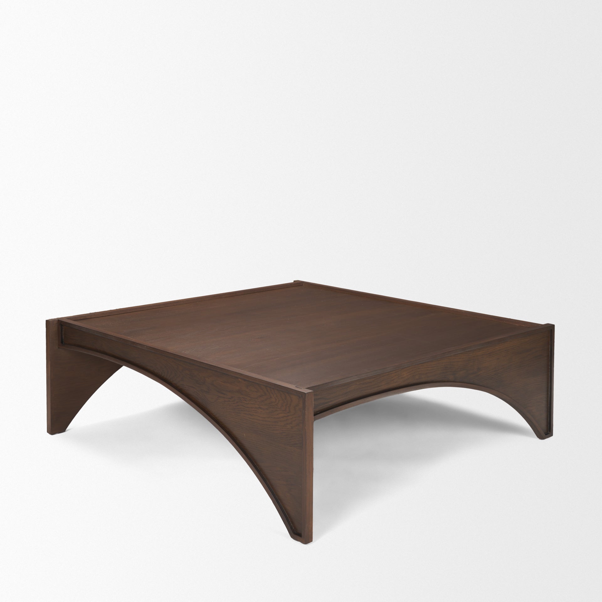 Arcus Coffee Table - L: 121.92 x B: 121.92 x H: 38.10 cms / Walnut / Oak veneer - Indoor Furniture