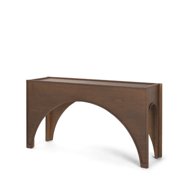Arcus Console - L: 139.70 x B: 40.64 x H: 76.20 cms / Walnut / Oak Wood - Indoor Furniture