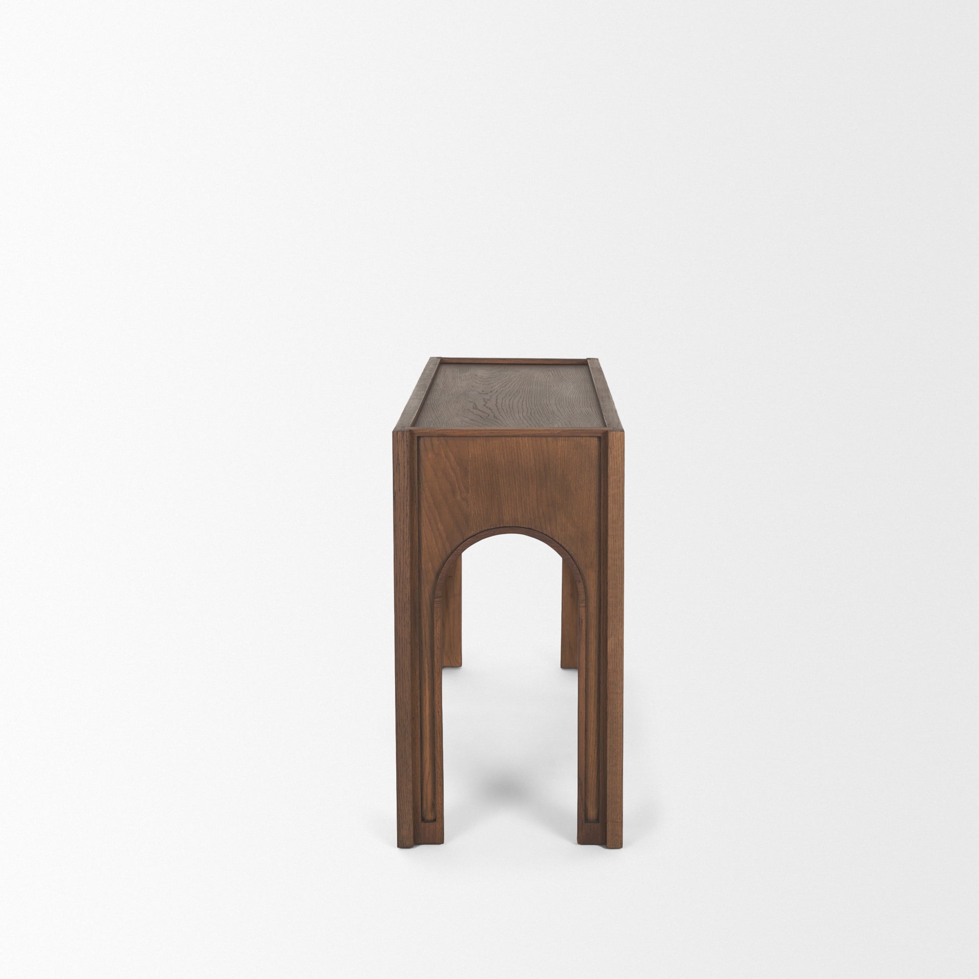 Arcus Console - L: 139.70 x B: 40.64 x H: 76.20 cms / Walnut / Oak Wood - Indoor Furniture