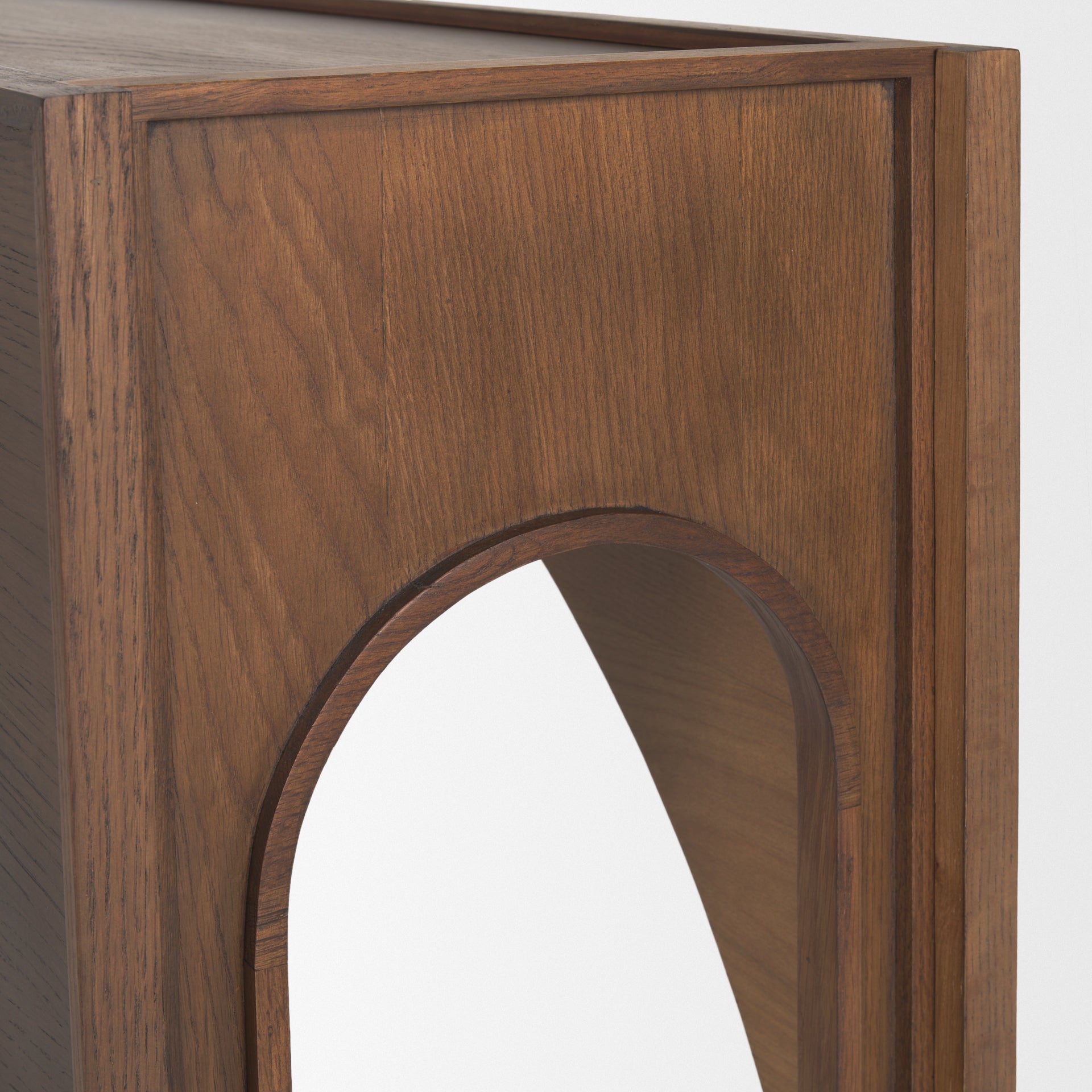 Arcus Console - L: 139.70 x B: 40.64 x H: 76.20 cms / Walnut / Oak Wood - Indoor Furniture