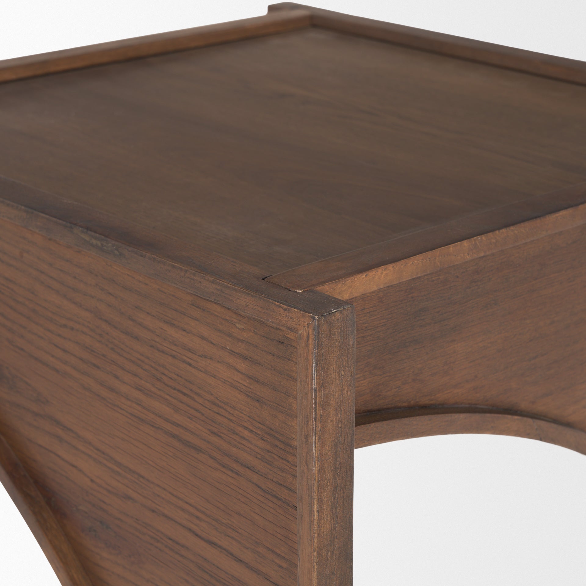 Arcus Side Table - Walnut / Oak Wood / L: 60.96 x B: 60.96 x H: 60.96 cms - Indoor Furniture