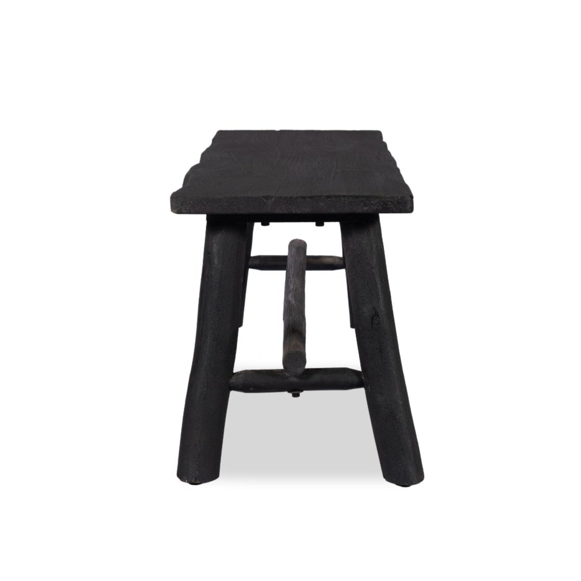 Aries Black Bench - Black / Mango Wood / L:110 x D:35 x H:43 in cm - Indoor Furniture