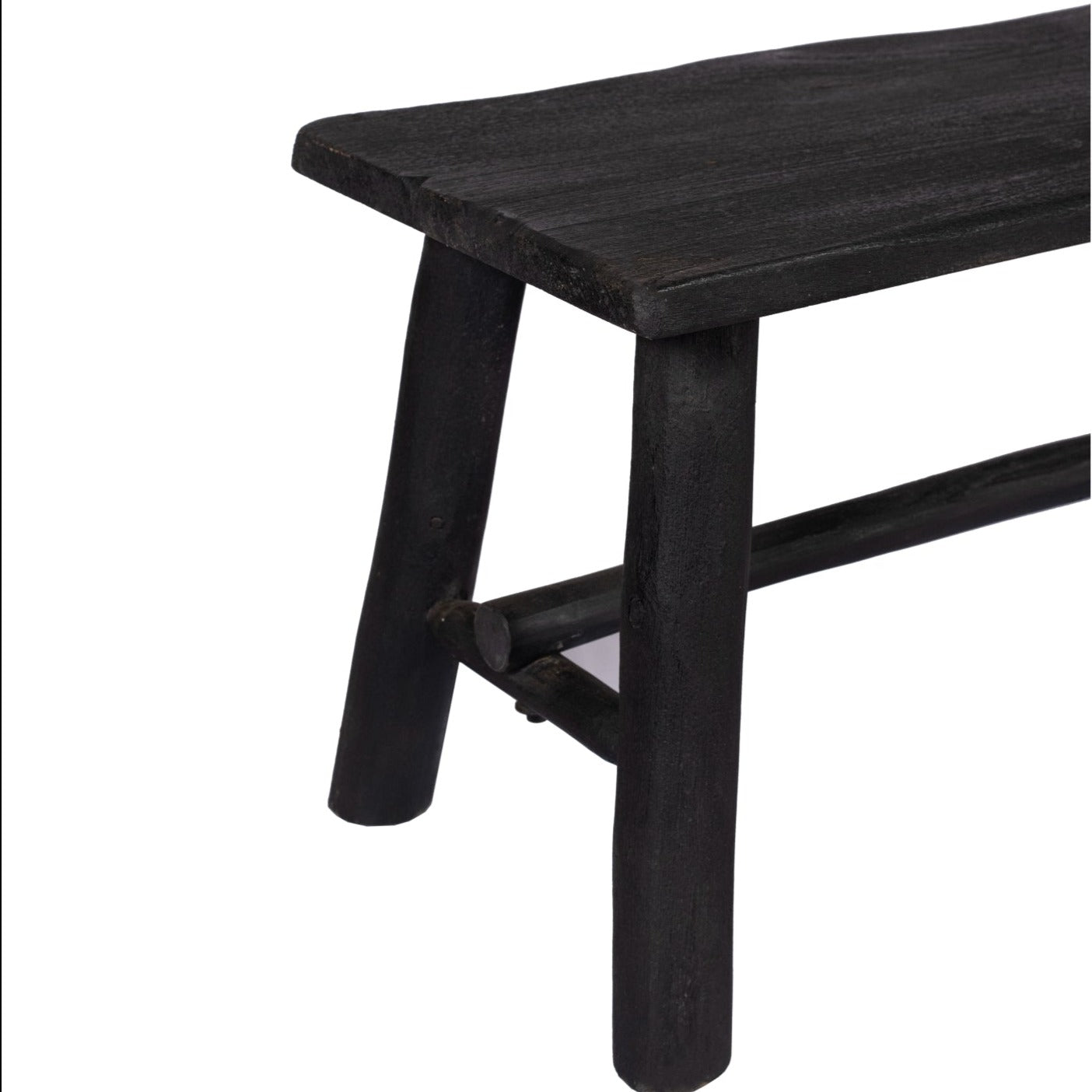 Aries Black Bench - Black / Mango Wood / L:110 x D:35 x H:43 in cm - Indoor Furniture