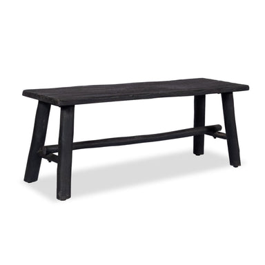 Aries Black Bench - Black / Mango Wood / L:110 x D:35 x H:43 in cm - Indoor Furniture