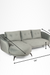 Aries Sofa - W: 98’’ D: 34’’ H: 35’’ SH: 15’’ / Grey / Upholstered Fabric & SS legs - Indoor Furniture